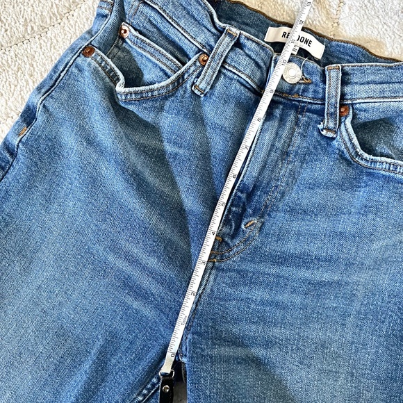 RE/DONE 70s Cropped Bootcut Jeans in Laguna High Rise Cotton Size 25 - Picture 10 of 11
